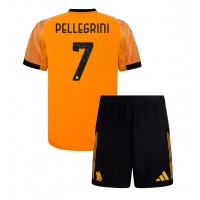 AS Roma Lorenzo Pellegrini #7 Vonkajší Detský futbalový dres 2025-26 Krátky Rukáv (+ trenírky)